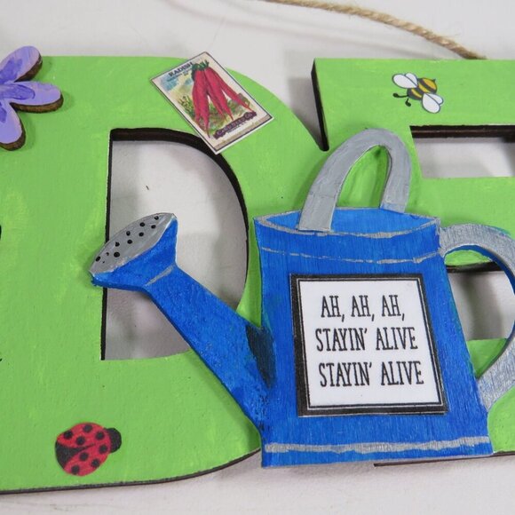Wood GARDEN Gardening Themed Sign (dimensional) - Picture 6 of 9
